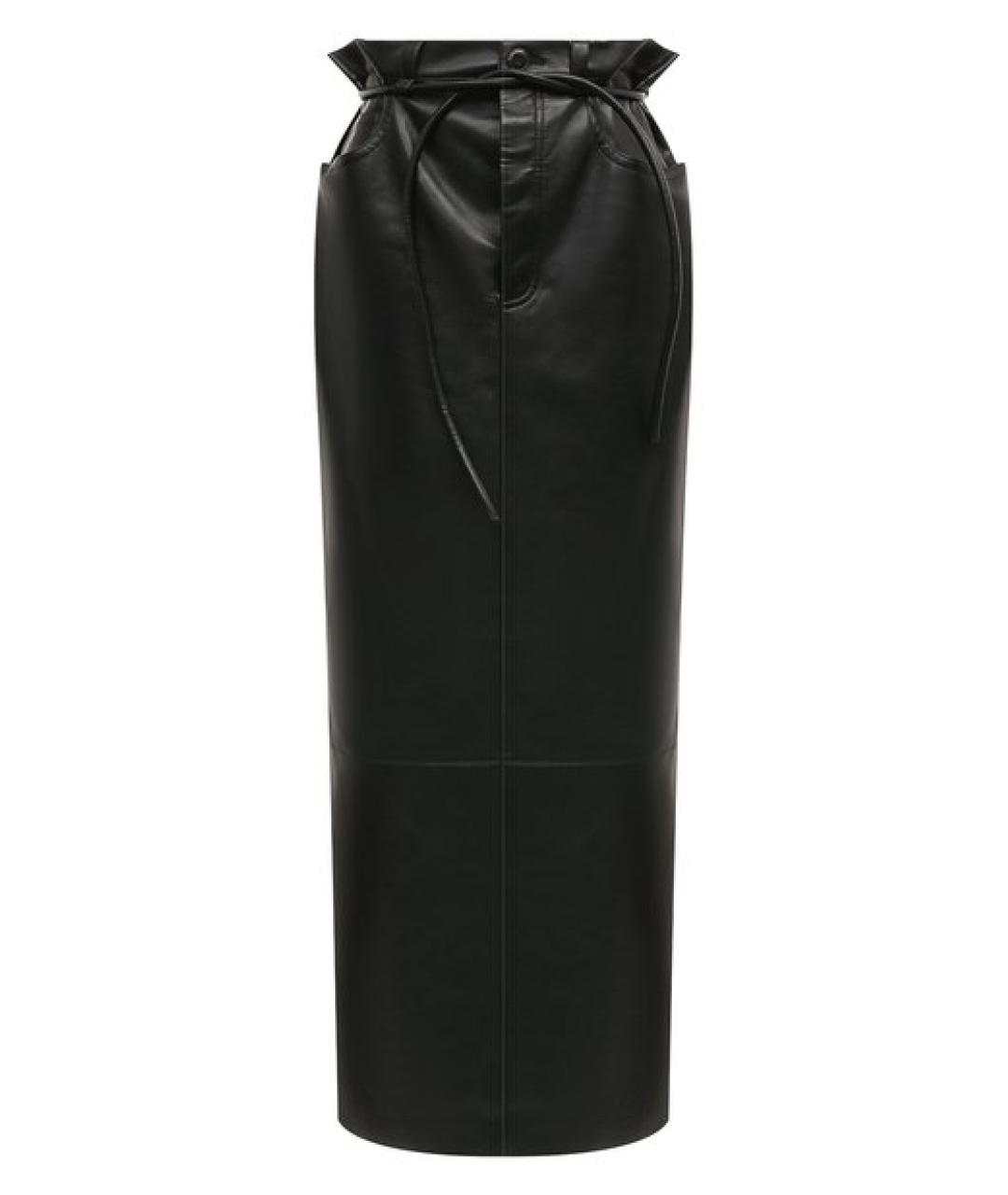 NANUSHKA Черная полиэстеровая юбка макси, фото 1