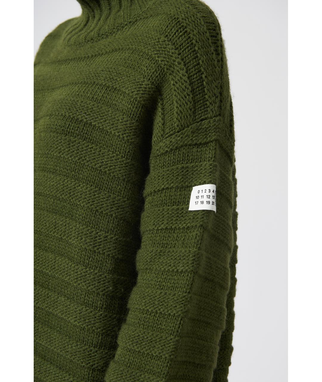 MM6 MAISON MARGIELA Хаки шерстяной джемпер / свитер, фото 4
