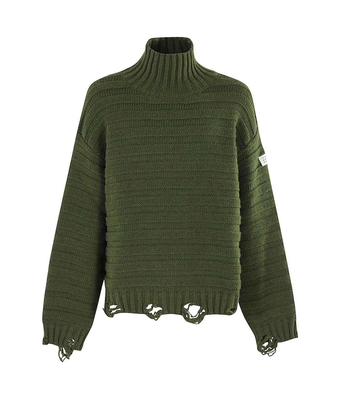 MM6 MAISON MARGIELA Хаки шерстяной джемпер / свитер, фото 1