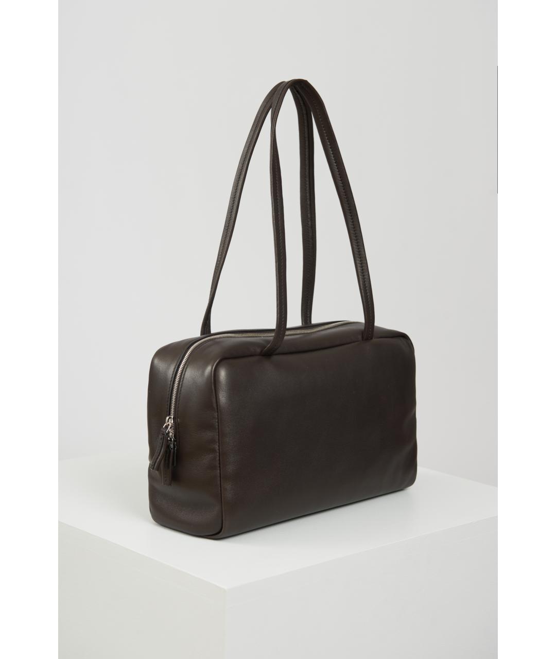 THE ROW Коричневая кожаная сумка через плечо, фото 2