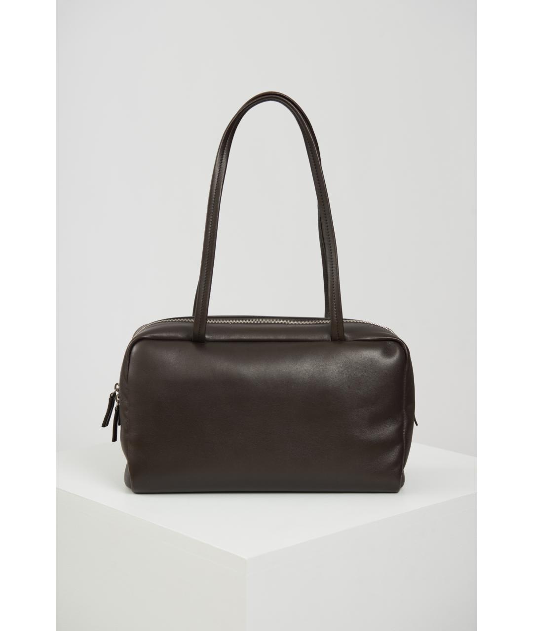 THE ROW Коричневая кожаная сумка через плечо, фото 6