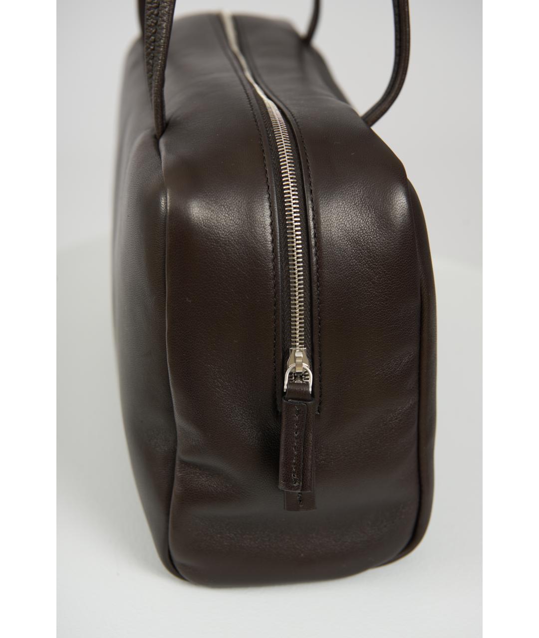 THE ROW Коричневая кожаная сумка через плечо, фото 4