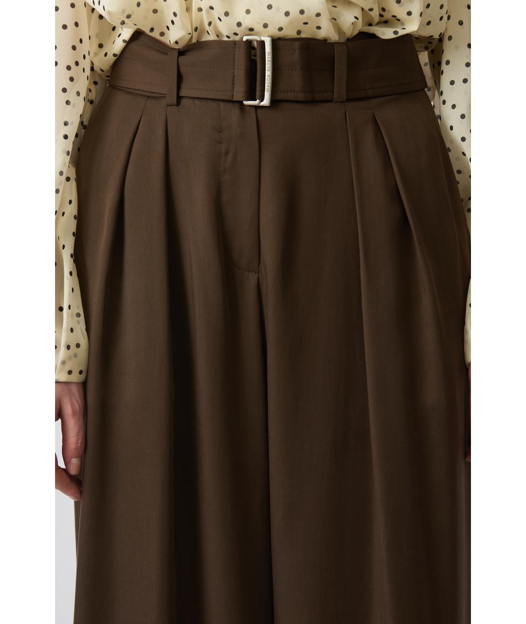 MAGDA BUTRYM Коричневые прямые брюки, фото 3