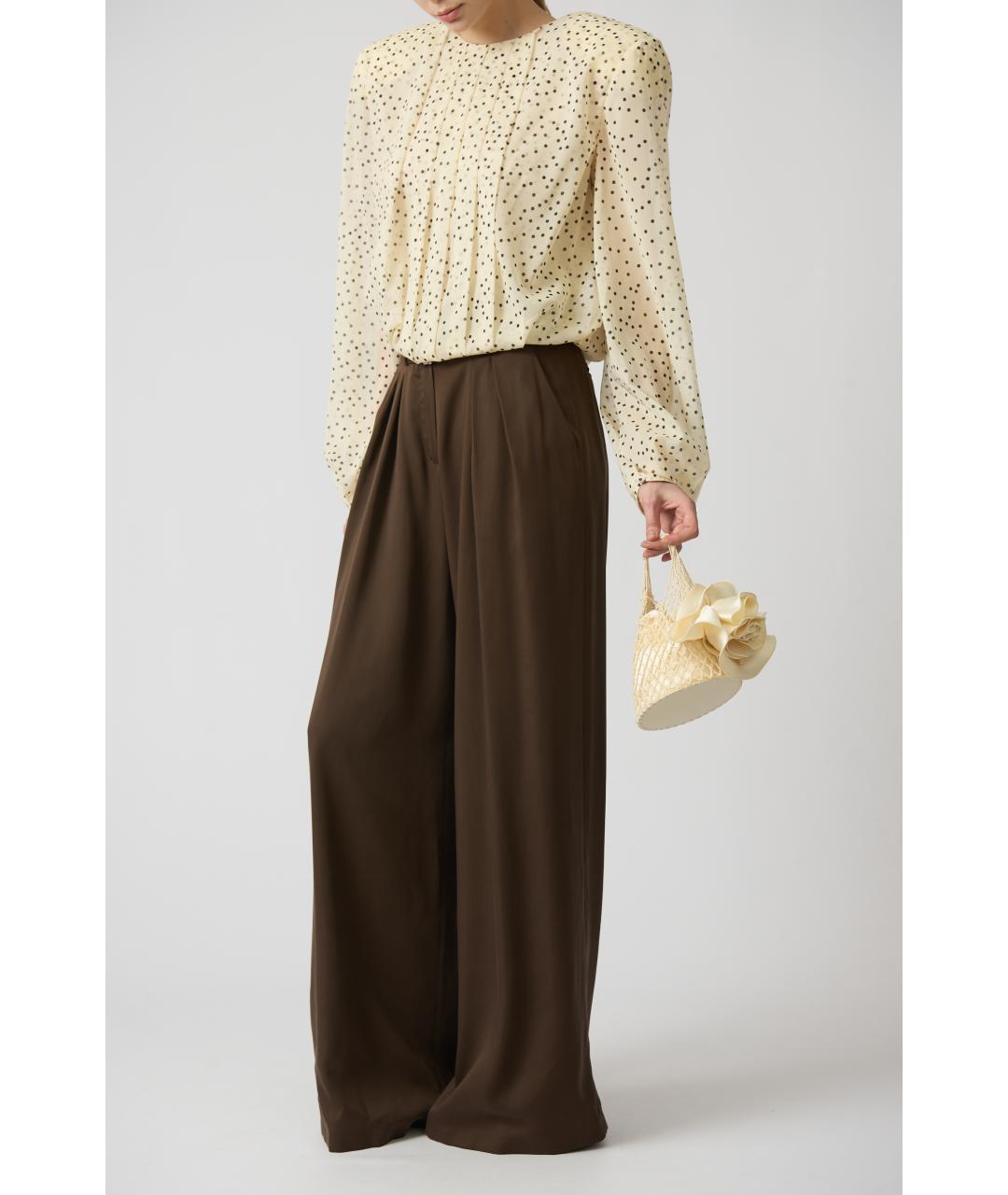 MAGDA BUTRYM Коричневые прямые брюки, фото 5