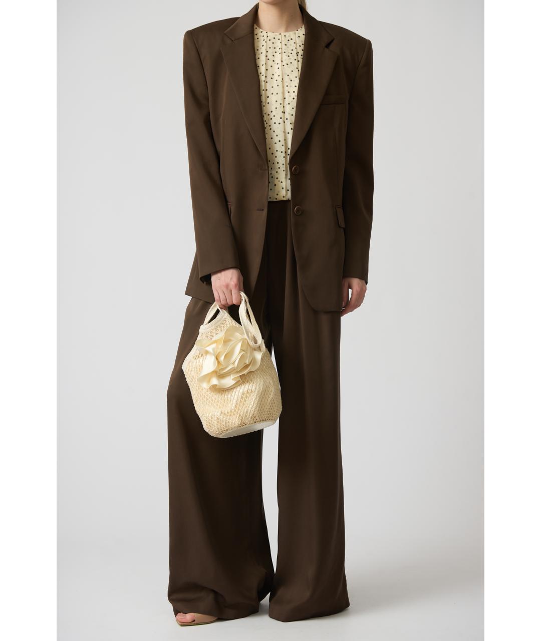 MAGDA BUTRYM Коричневые прямые брюки, фото 6