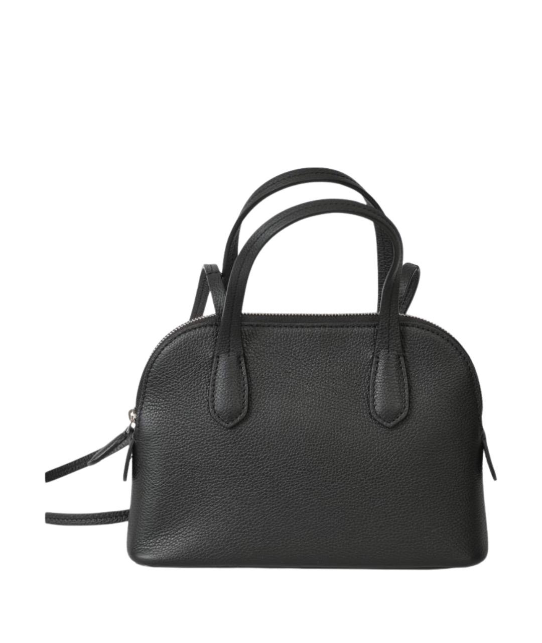 THE ROW Черная кожаная сумка с короткими ручками, фото 1