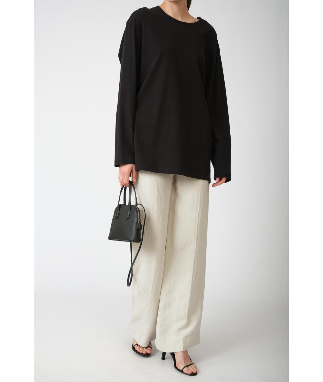 THE ROW Черная кожаная сумка с короткими ручками, фото 7