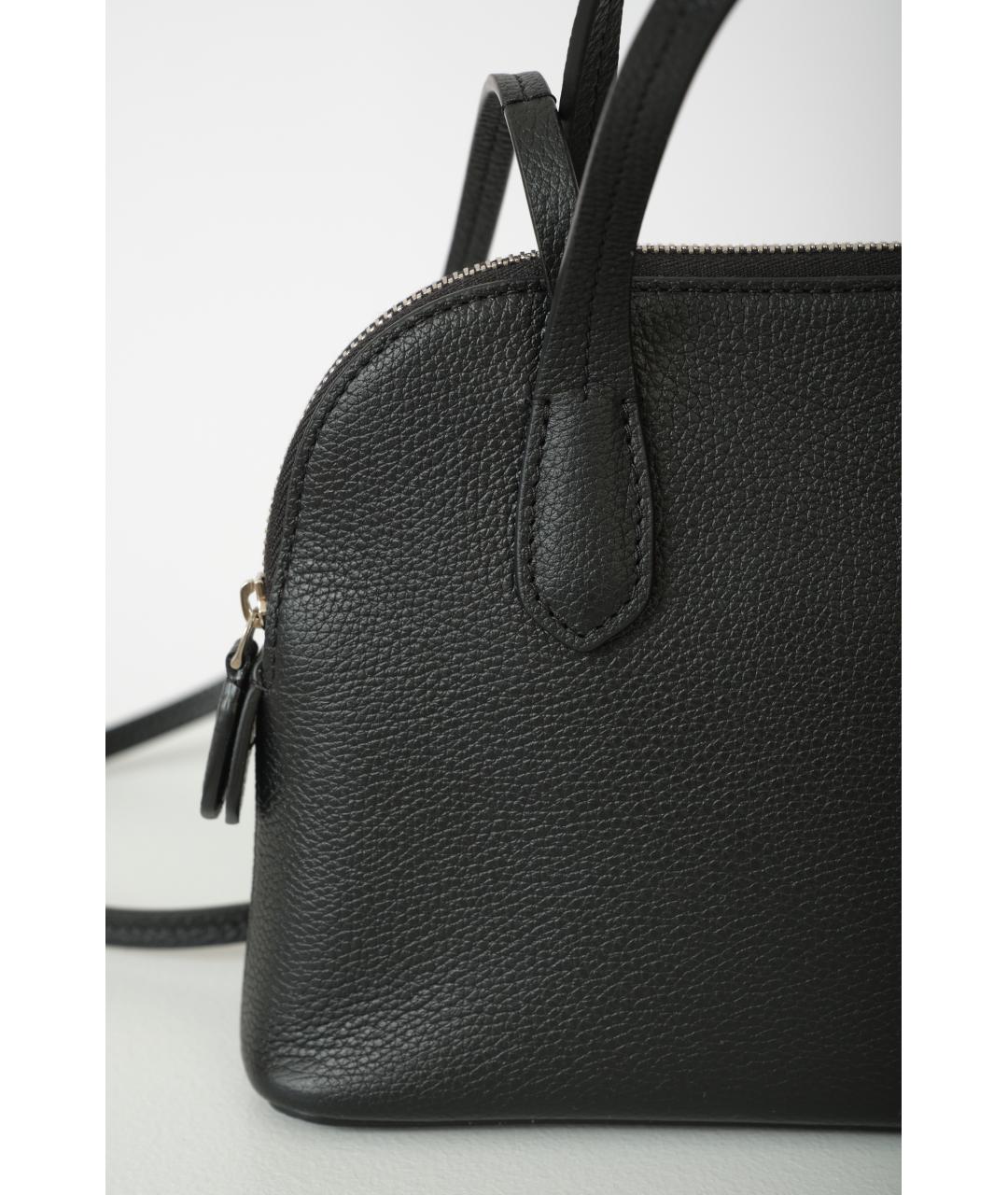 THE ROW Черная кожаная сумка с короткими ручками, фото 4