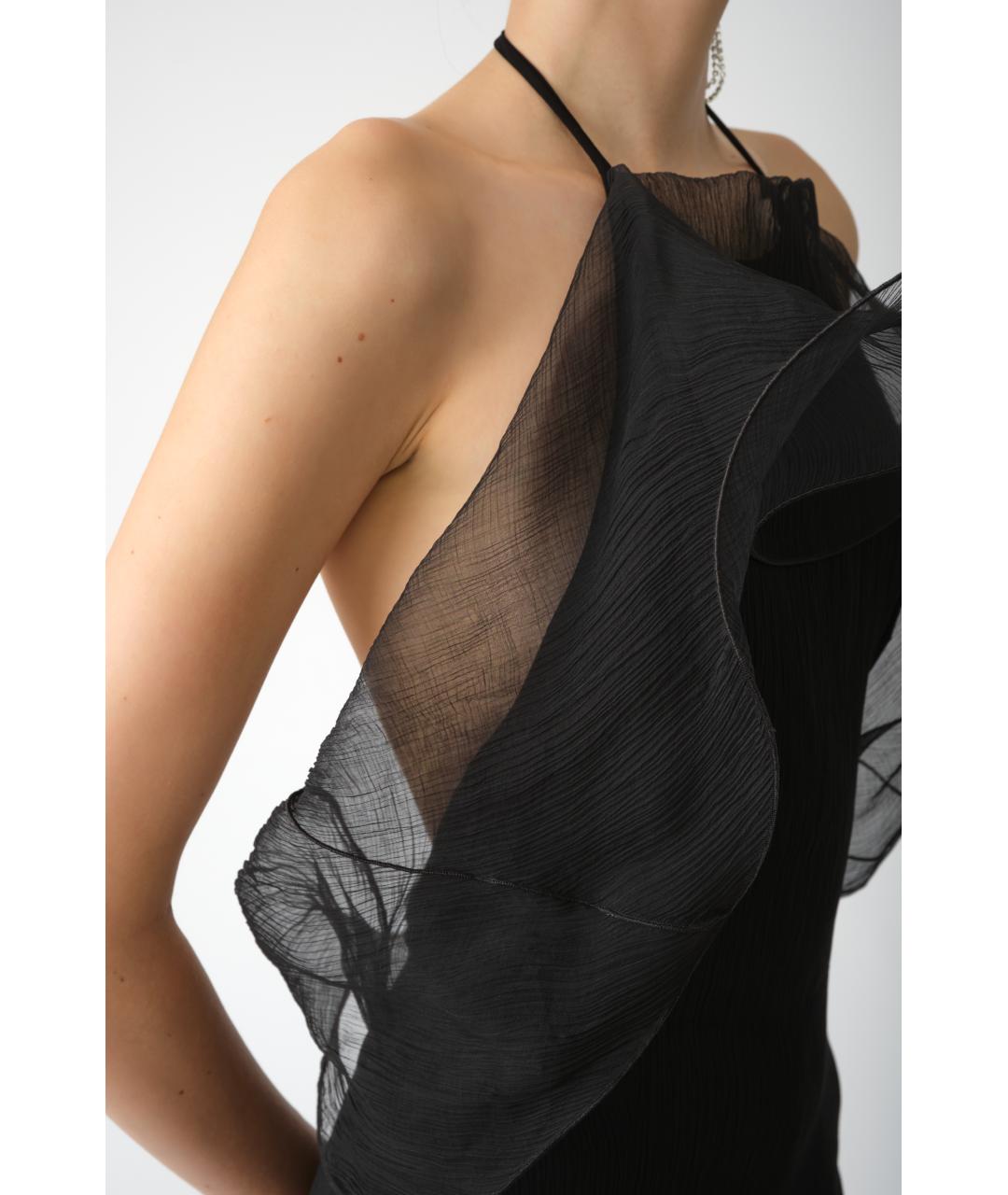 MAGDA BUTRYM Черное шелковое вечернее платье, фото 7