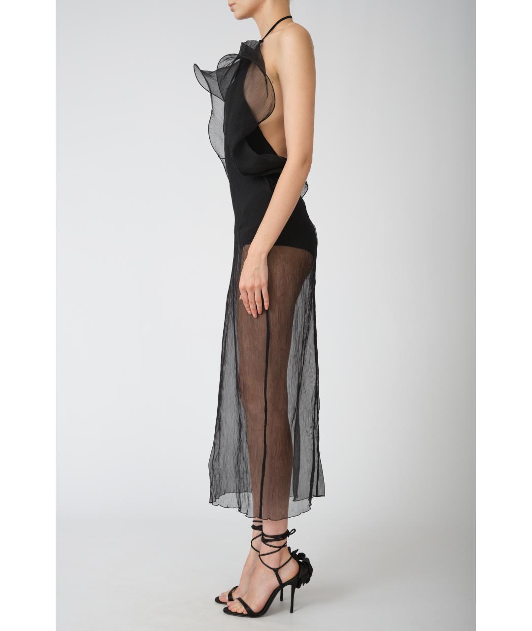 MAGDA BUTRYM Черное шелковое вечернее платье, фото 4