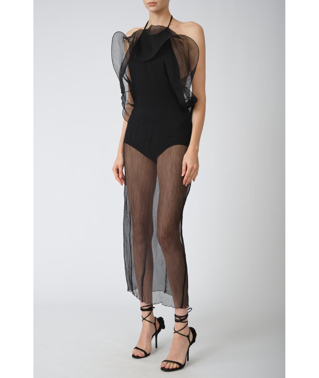 MAGDA BUTRYM Черное шелковое вечернее платье, фото 2