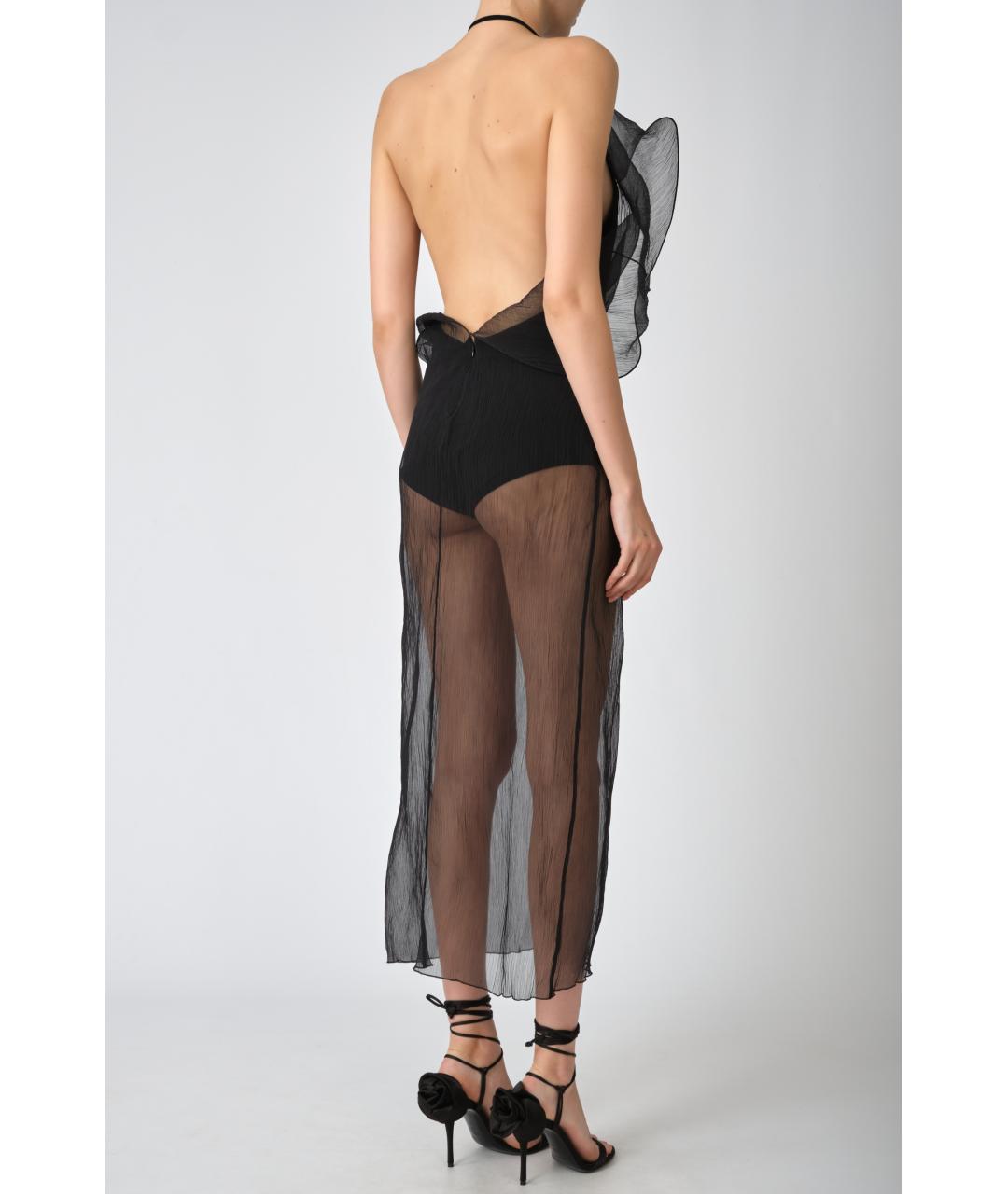 MAGDA BUTRYM Черное шелковое вечернее платье, фото 5