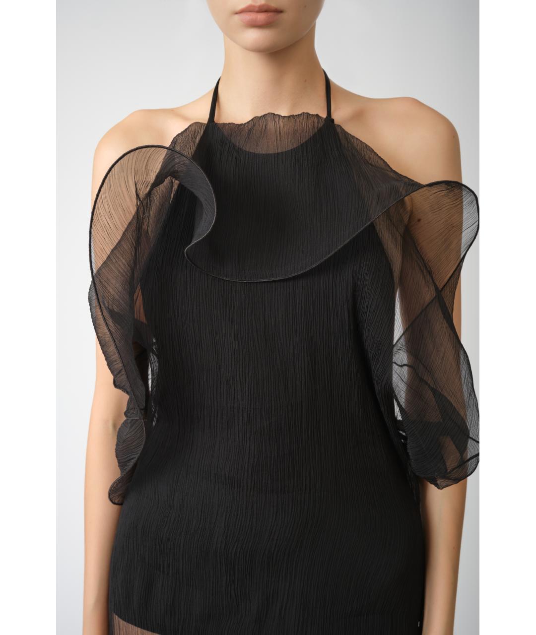 MAGDA BUTRYM Черное шелковое вечернее платье, фото 6
