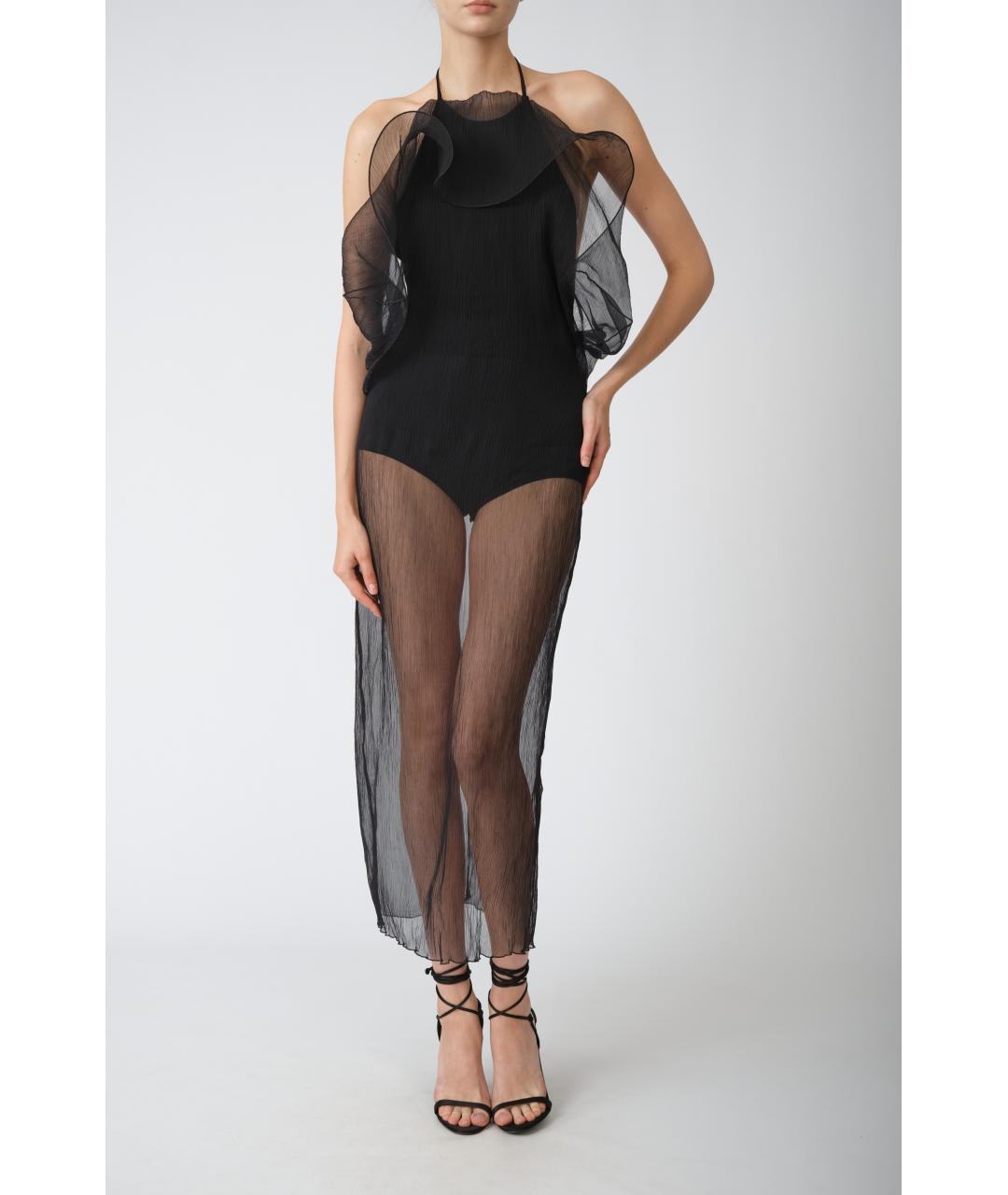 MAGDA BUTRYM Черное шелковое вечернее платье, фото 3