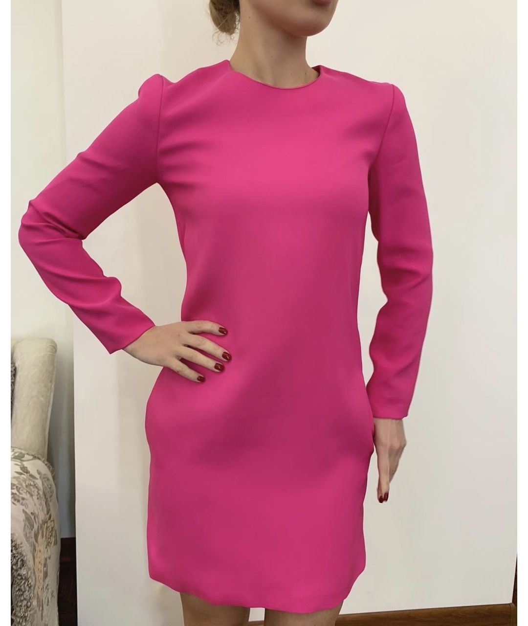 CELINE PRE-OWNED Розовое вискозное платье, фото 5