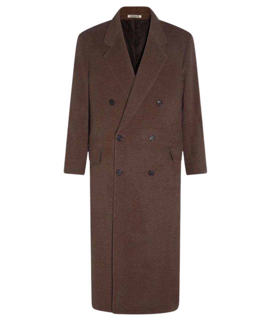 AURALEE Коричневое шерстяное пальто, фото 1