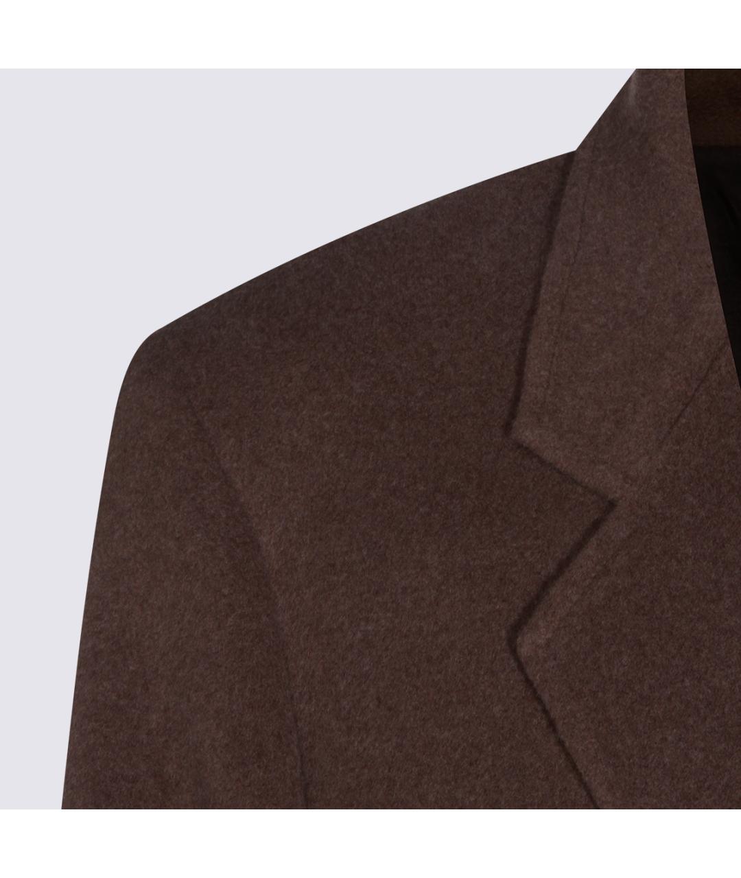AURALEE Коричневое шерстяное пальто, фото 4
