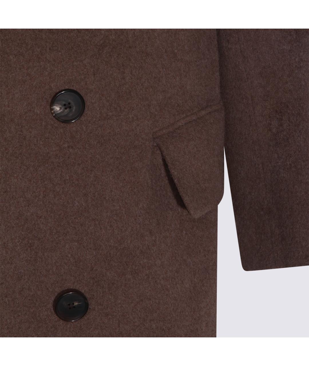 AURALEE Коричневое шерстяное пальто, фото 3