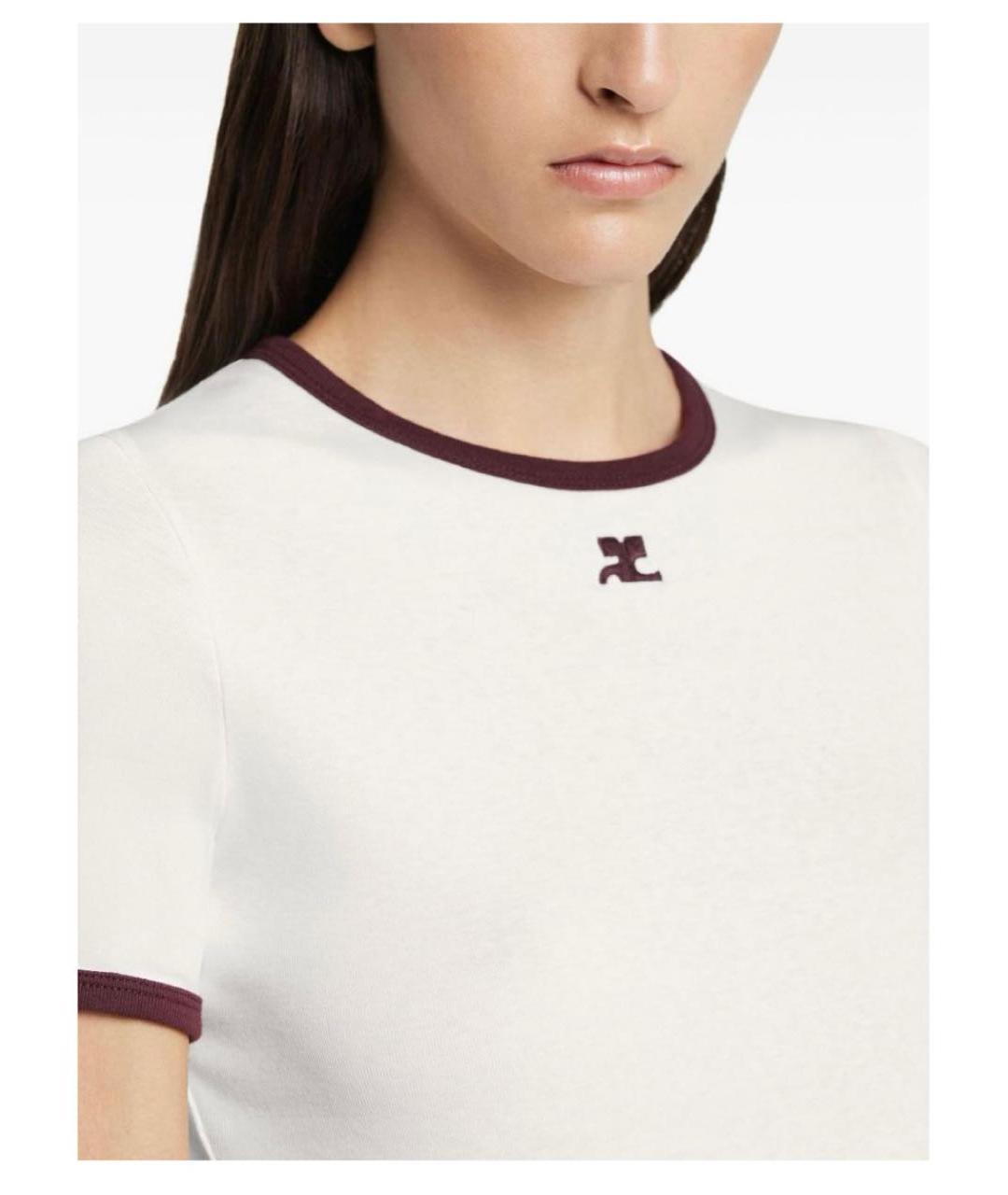 COURREGES Розовая хлопковая футболка, фото 2