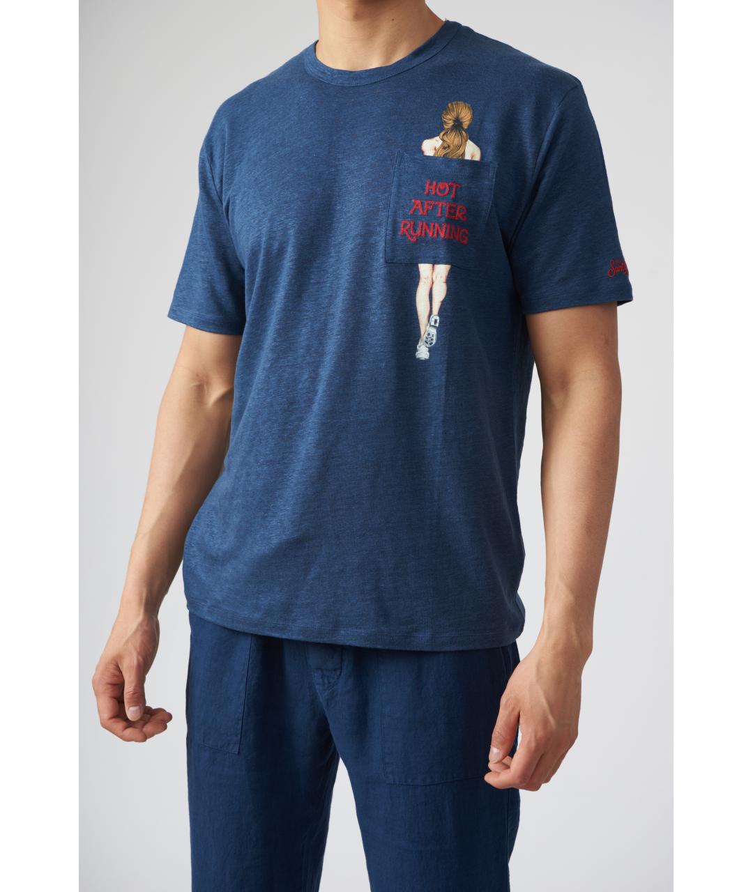 MC2 SAINT BARTH Темно-синяя футболка, фото 3