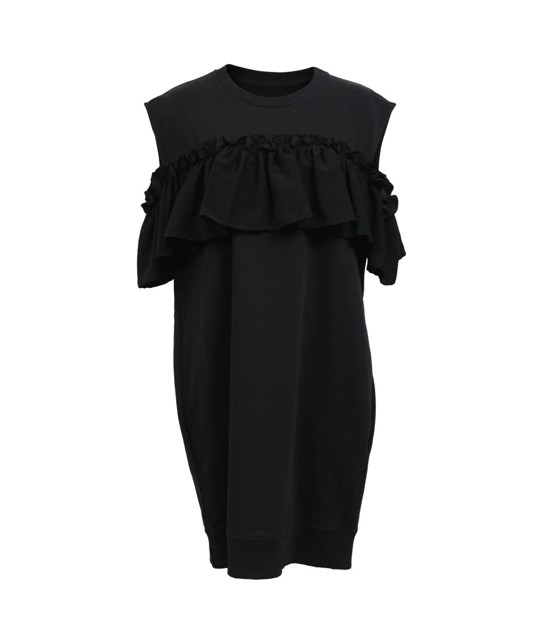 MM6 MAISON MARGIELA Черное хлопковое повседневное платье, фото 1