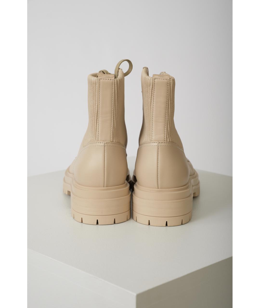 GIANVITO ROSSI Бежевые кожаные ботинки, фото 3