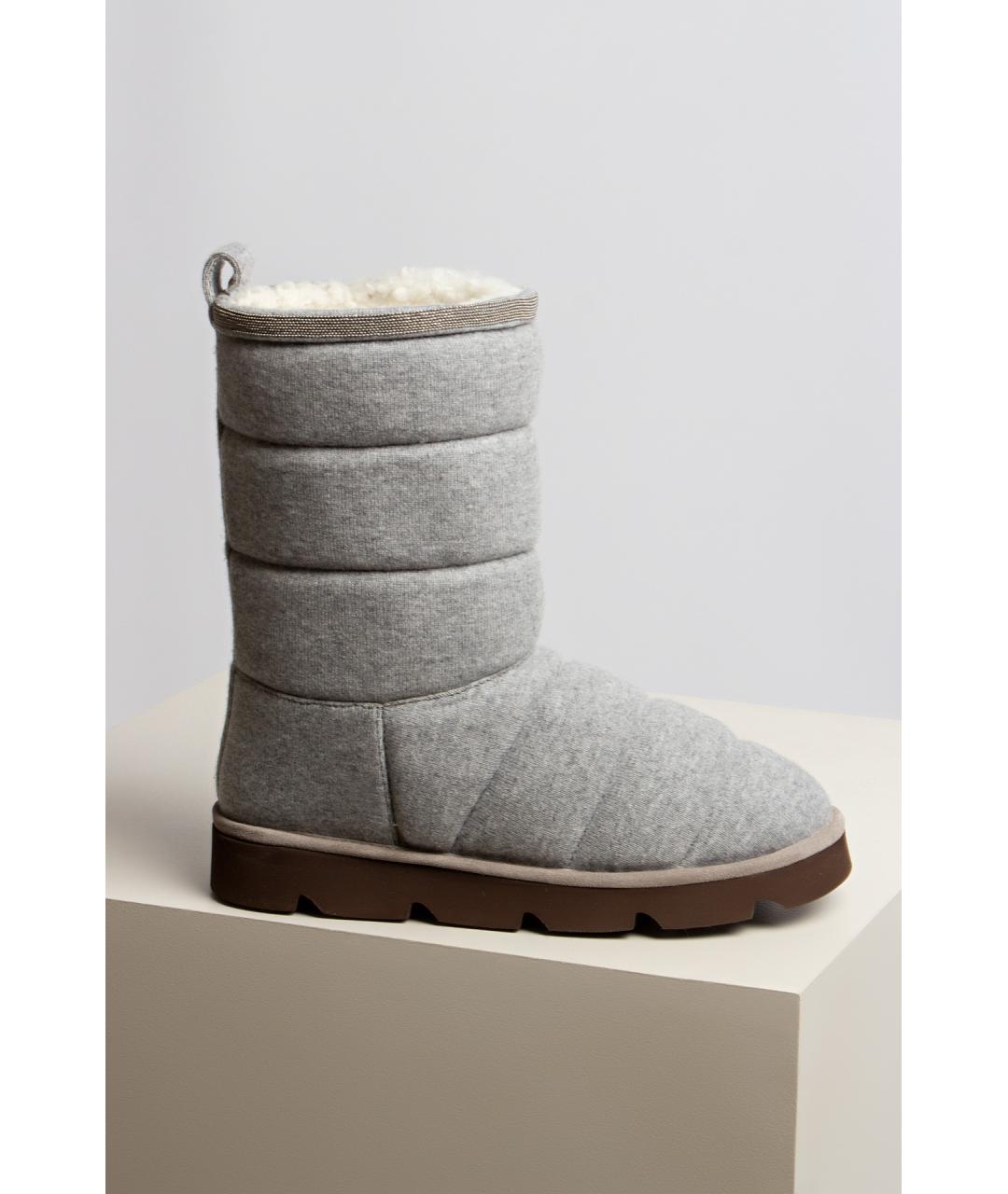 BRUNELLO CUCINELLI Серые сапоги, фото 4