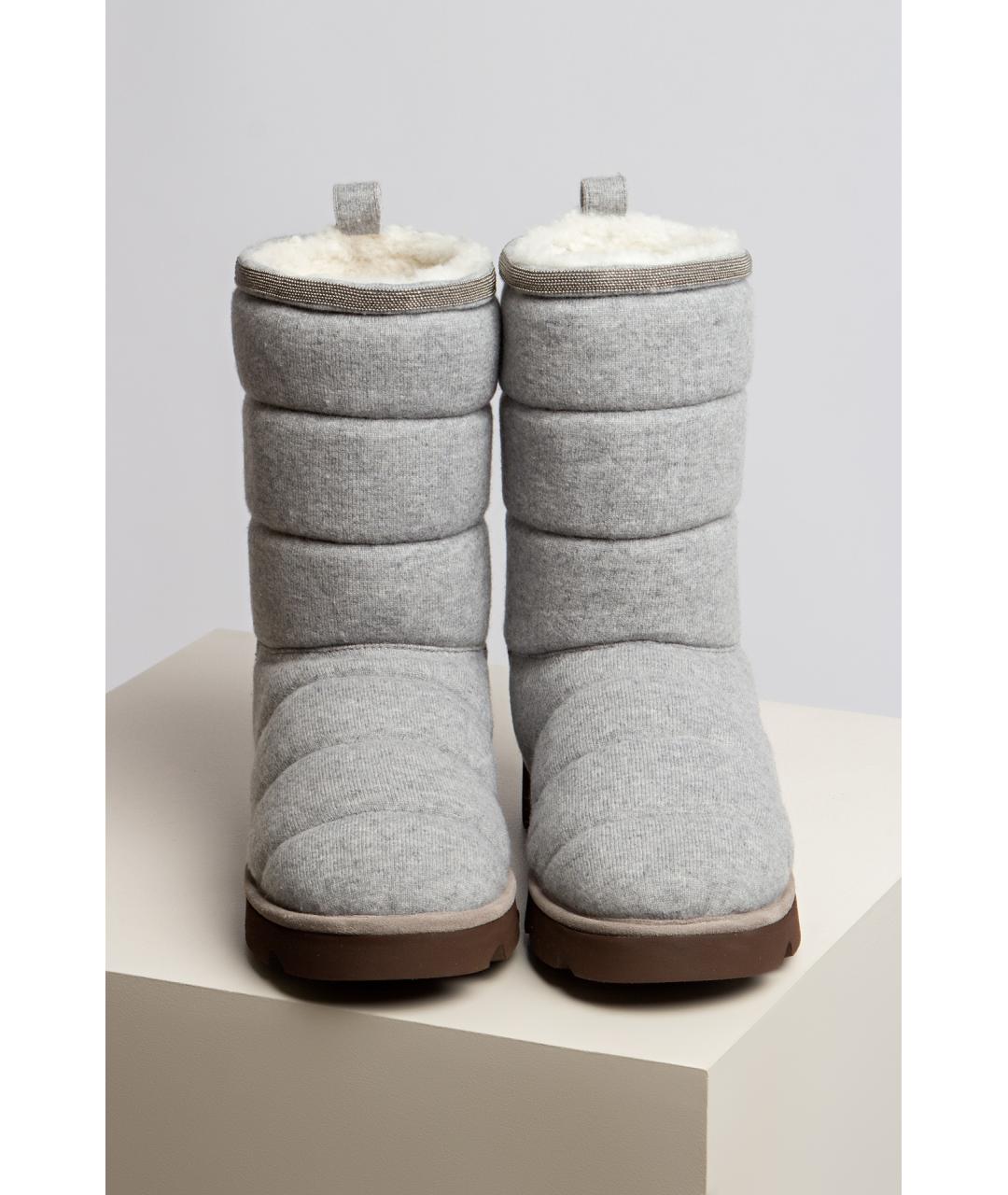 BRUNELLO CUCINELLI Серые сапоги, фото 2