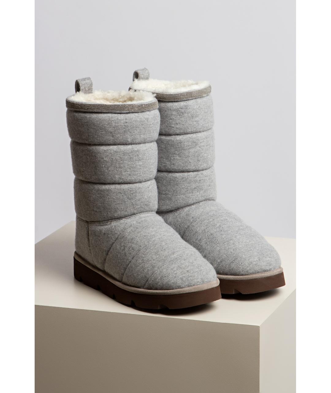 BRUNELLO CUCINELLI Серые сапоги, фото 5