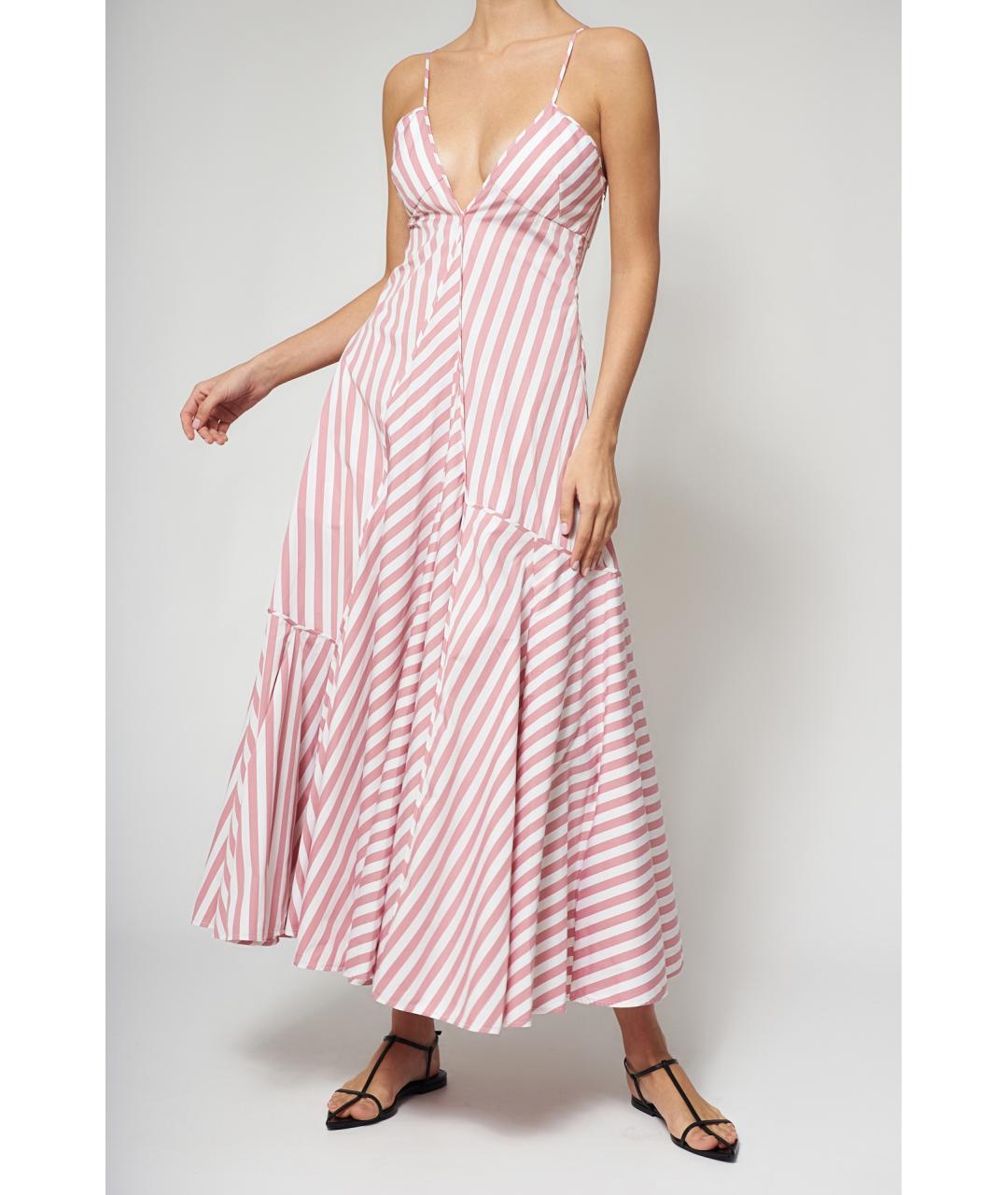 JIL SANDER Розовый хлопковый сарафан, фото 4