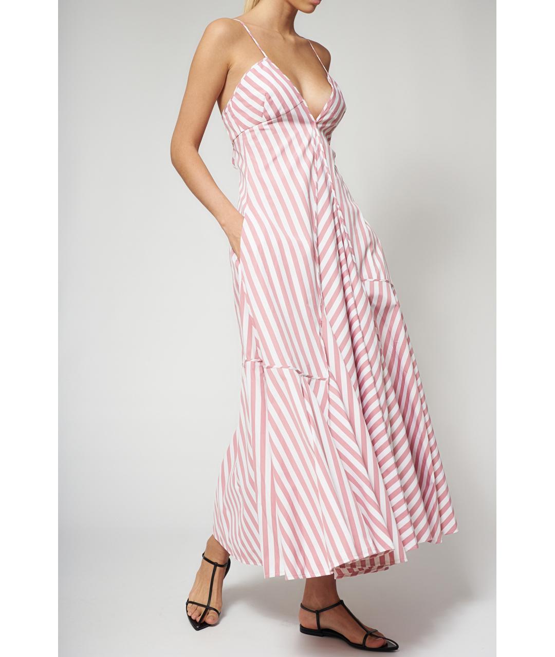 JIL SANDER Розовый хлопковый сарафан, фото 5