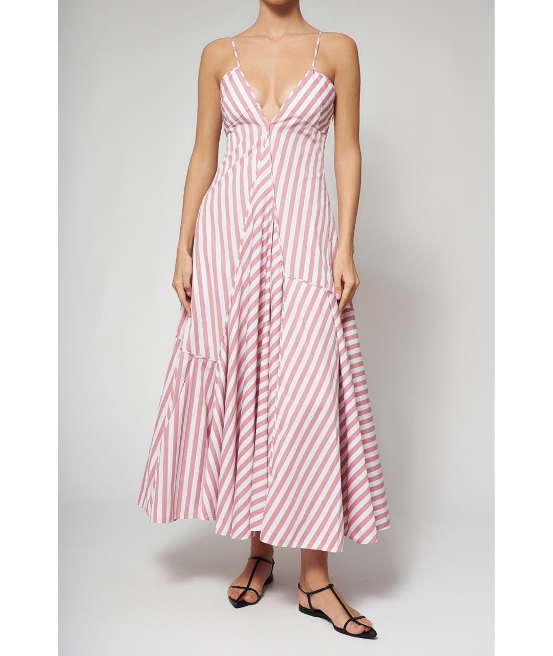 JIL SANDER Розовый хлопковый сарафан, фото 2