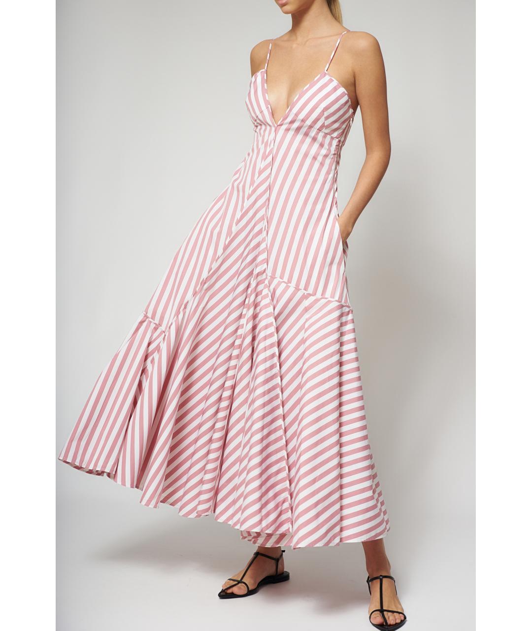 JIL SANDER Розовый хлопковый сарафан, фото 6