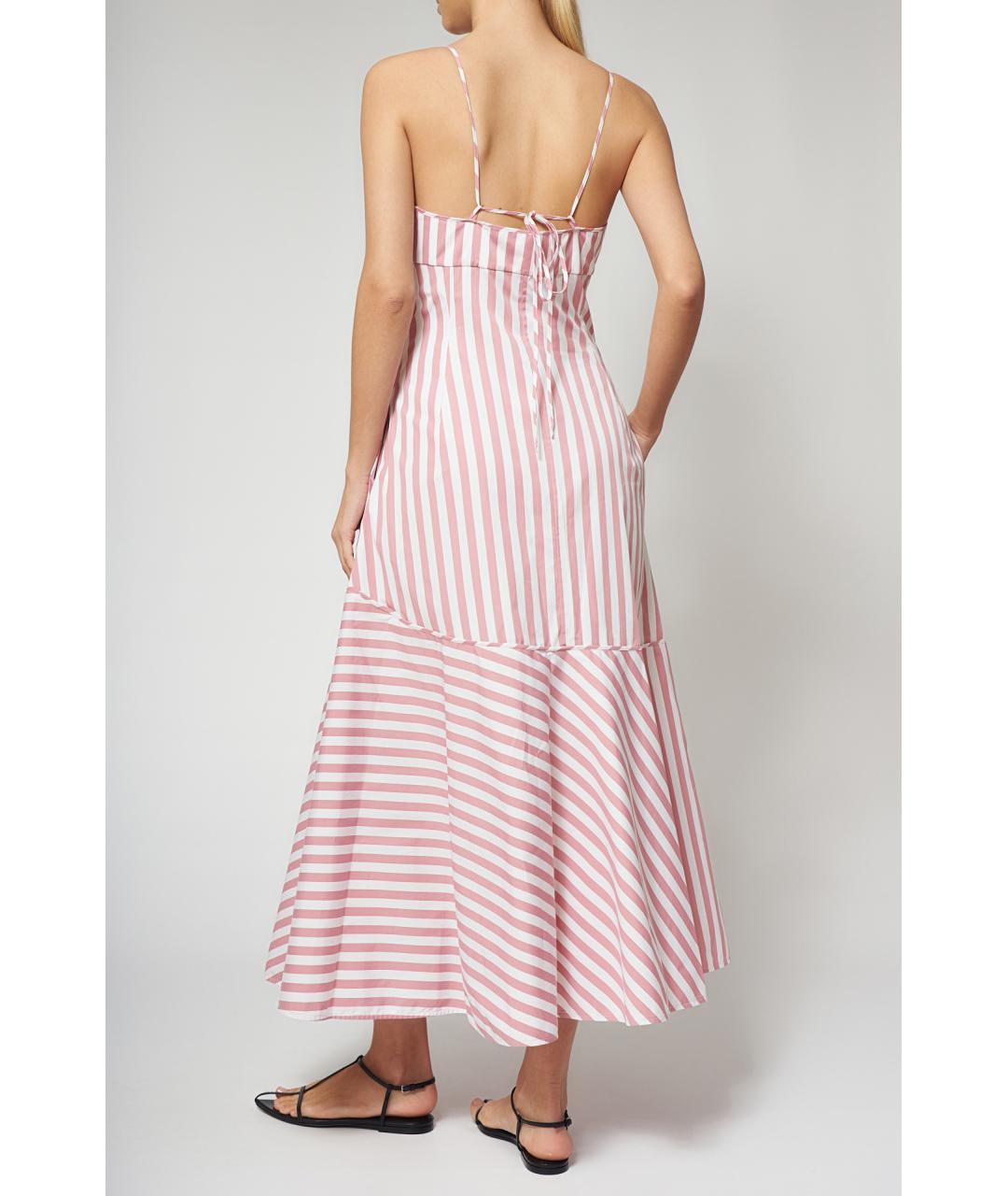 JIL SANDER Розовый хлопковый сарафан, фото 7