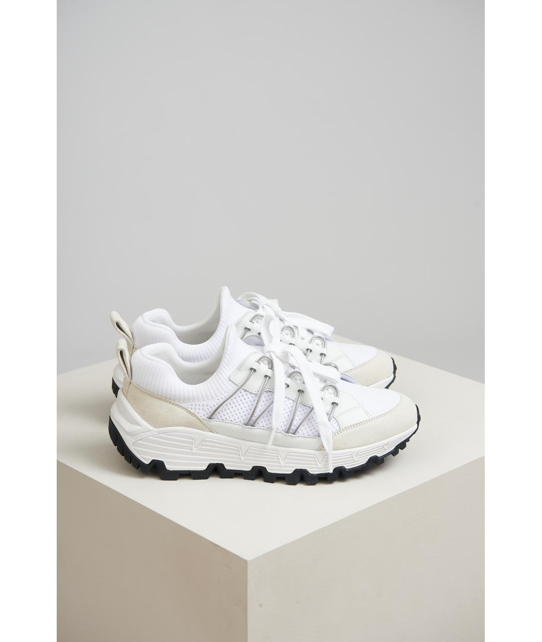 BRUNELLO CUCINELLI Белые замшевые кроссовки, фото 5