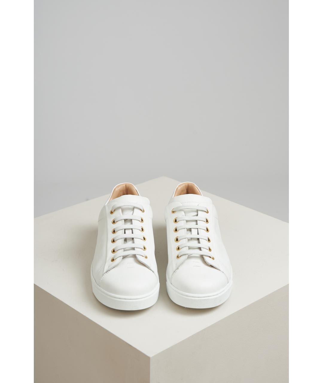 GIANVITO ROSSI Белые кожаные кеды, фото 2