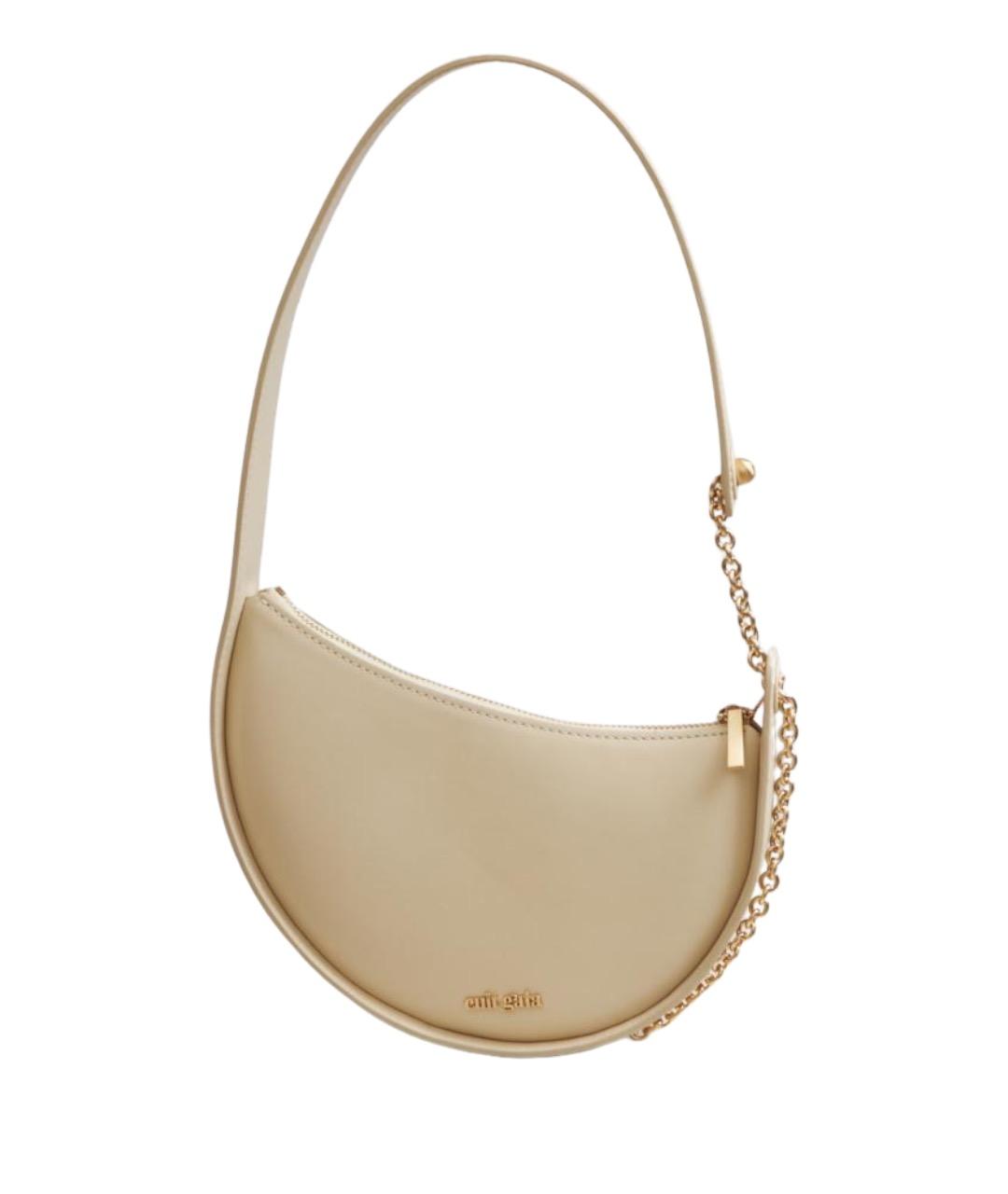 CULT GAIA Бежевая кожаная сумка с короткими ручками, фото 1