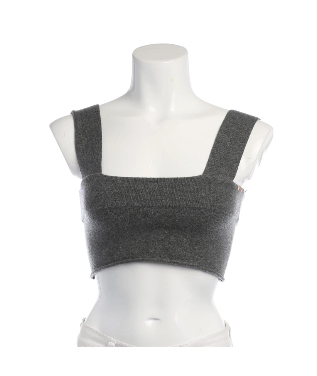 EXTREME CASHMERE Серая кашемировая майка, фото 5