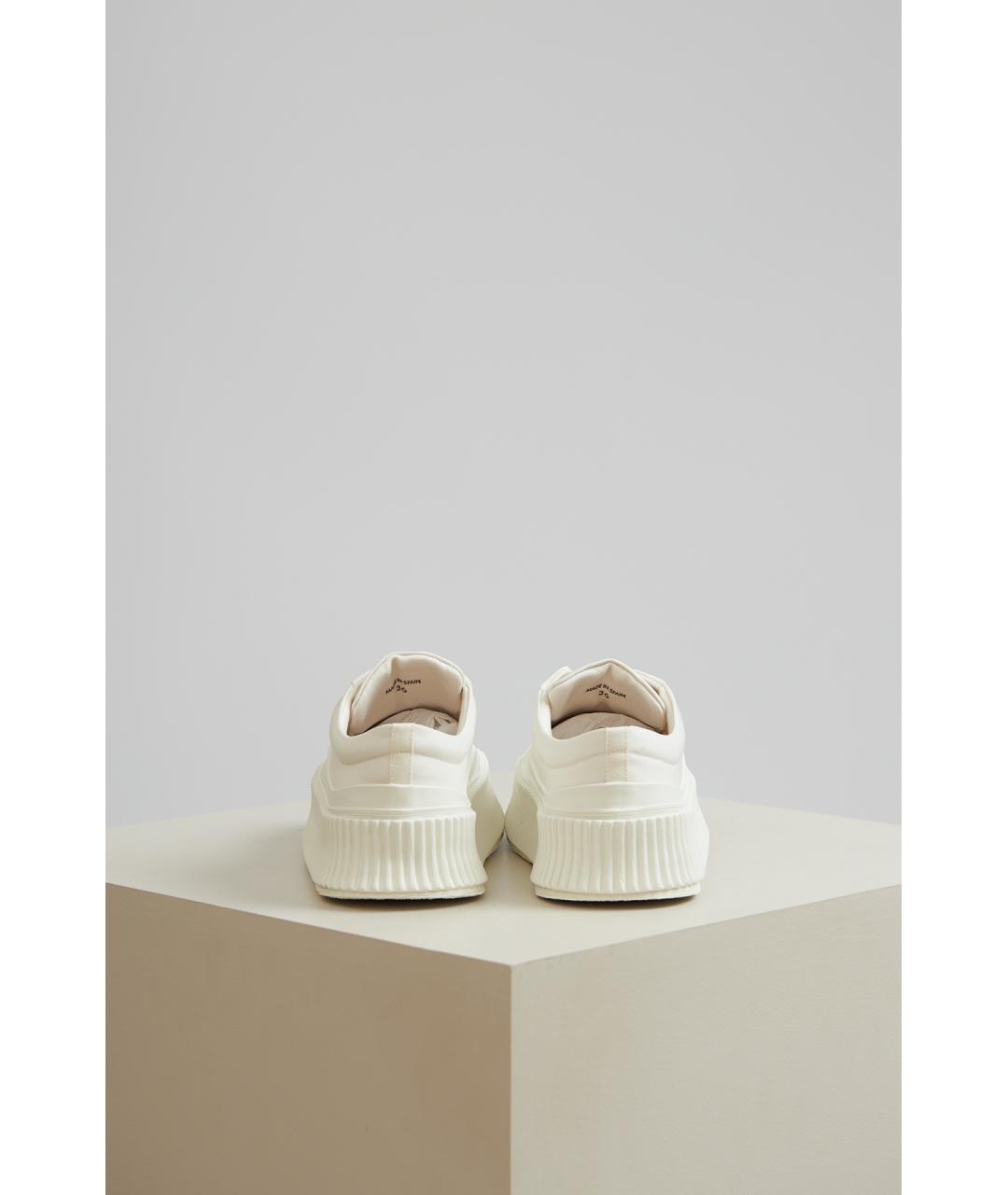 JIL SANDER Белые текстильные кеды, фото 3