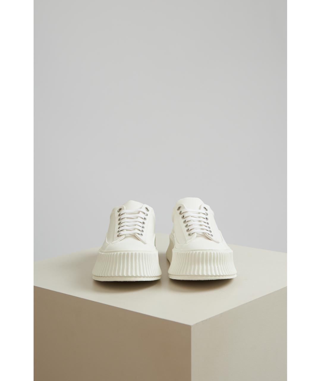 JIL SANDER Белые текстильные кеды, фото 4
