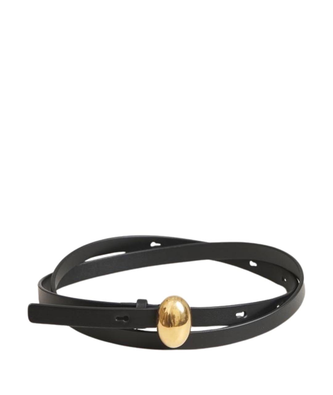 JIL SANDER Черный кожаный ремень, фото 1