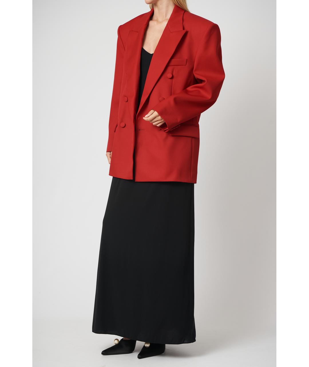 MAGDA BUTRYM Красный шерстяной жакет/пиджак, фото 3