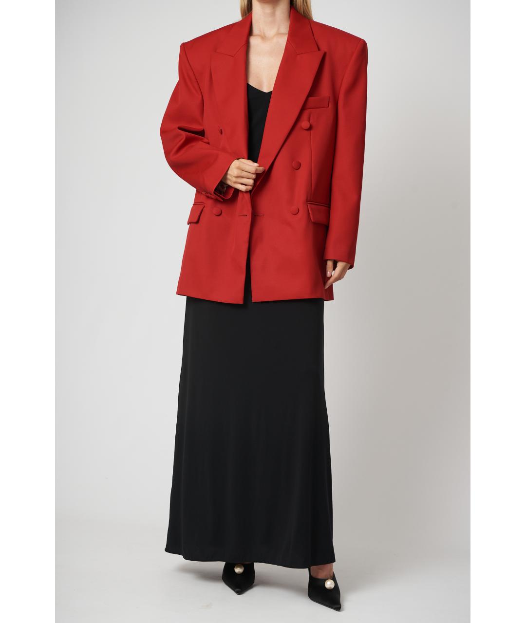 MAGDA BUTRYM Красный шерстяной жакет/пиджак, фото 2