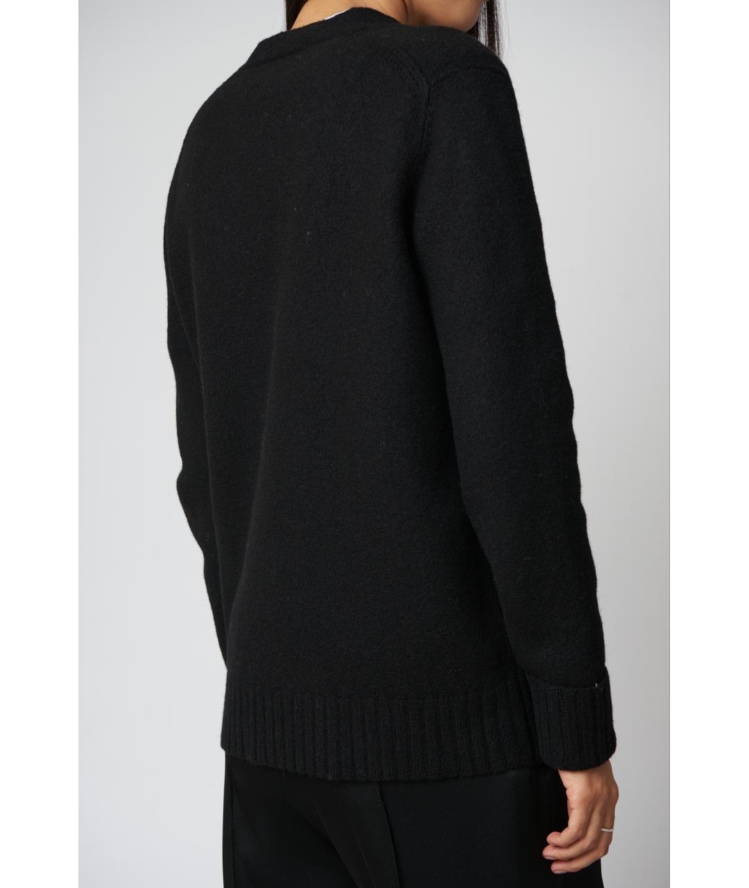 JIL SANDER Черный шерстяной джемпер / свитер, фото 4
