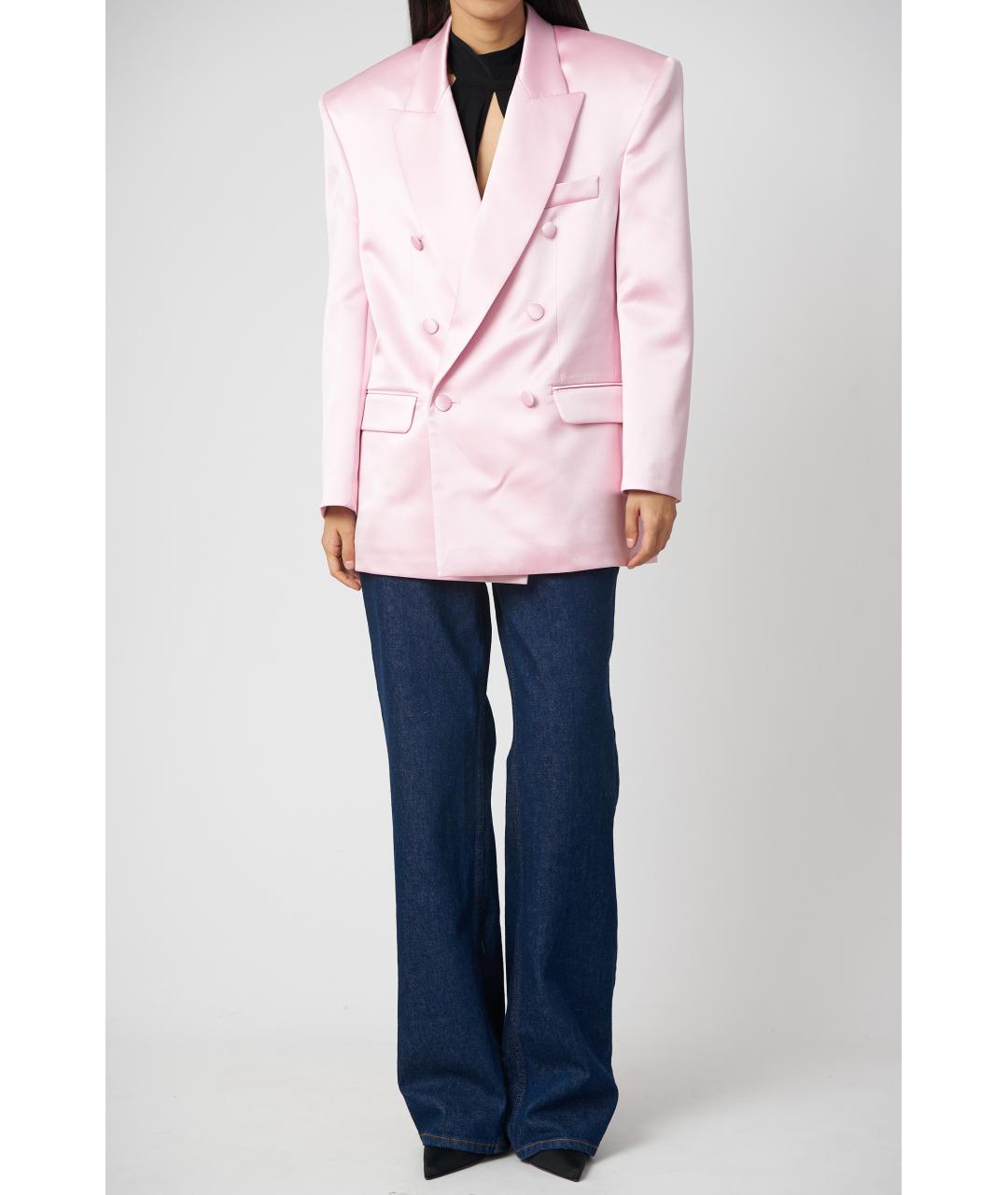 MAGDA BUTRYM Розовый шелковый жакет/пиджак, фото 2