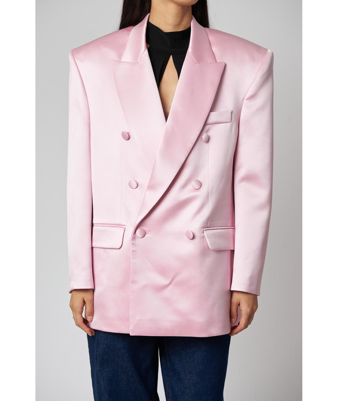 MAGDA BUTRYM Розовый шелковый жакет/пиджак, фото 3