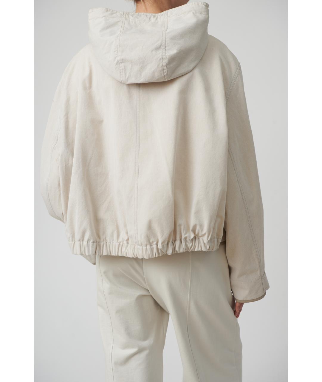 BRUNELLO CUCINELLI Бежевая хлопковая куртка, фото 6