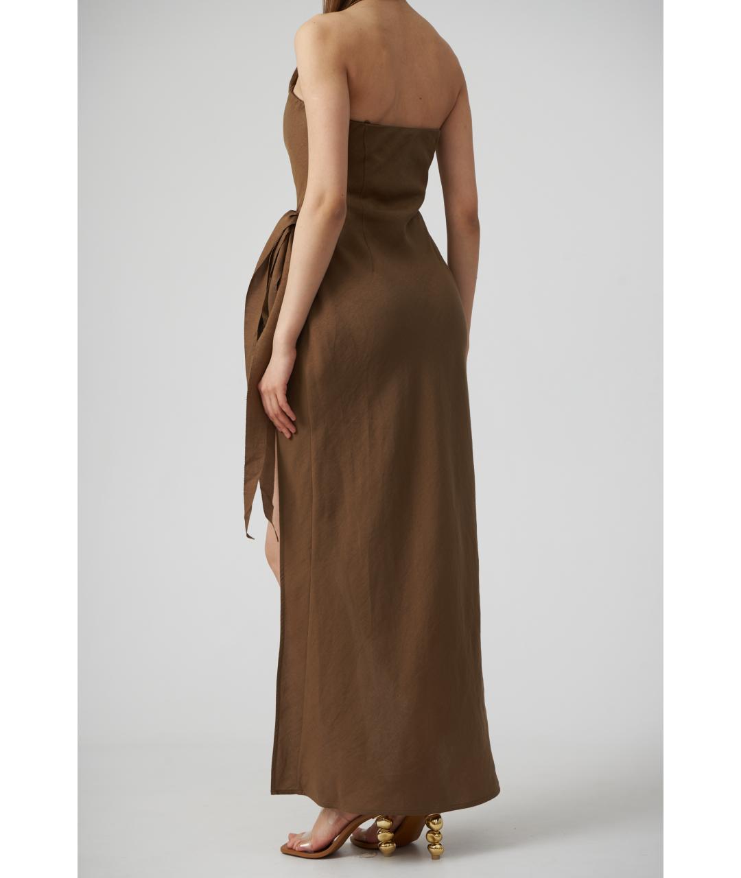 CULT GAIA Коричневое вечернее платье, фото 5