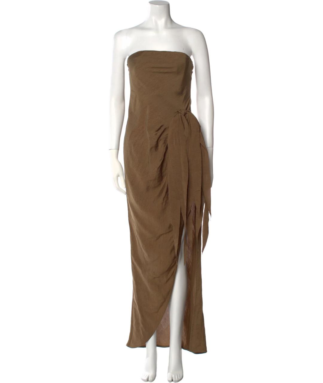 CULT GAIA Коричневое вечернее платье, фото 7
