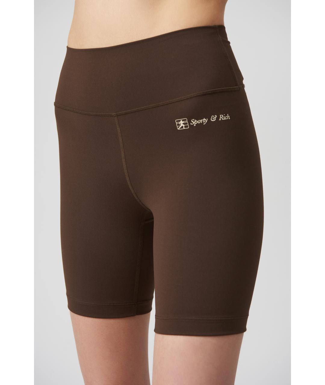 SPORTY AND RICH Коричневые полиамидовые шорты, фото 2